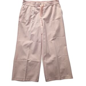 Melanie Lyne Pull-On Wide Leg Culottes | Pink Stretch Trousers | Size 12
